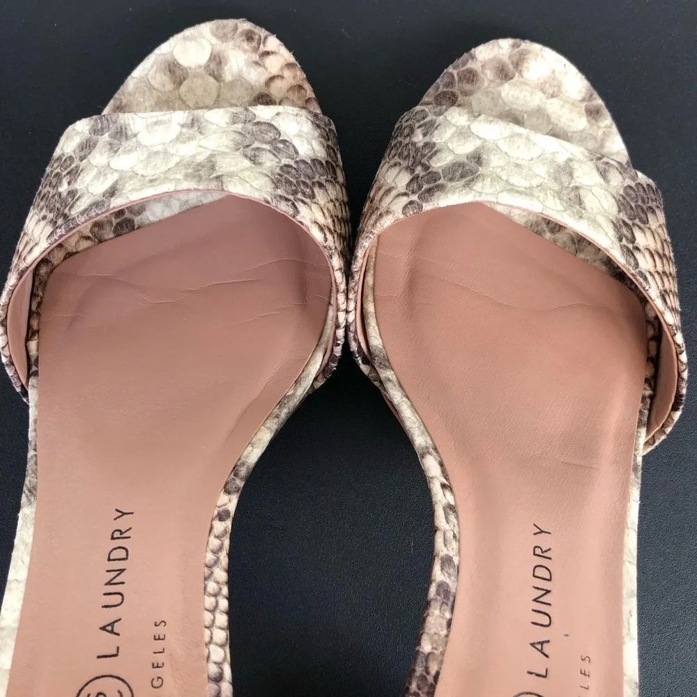 Chinese Laundry Rumor Snakeskin open toe heeled sandals Size 7
